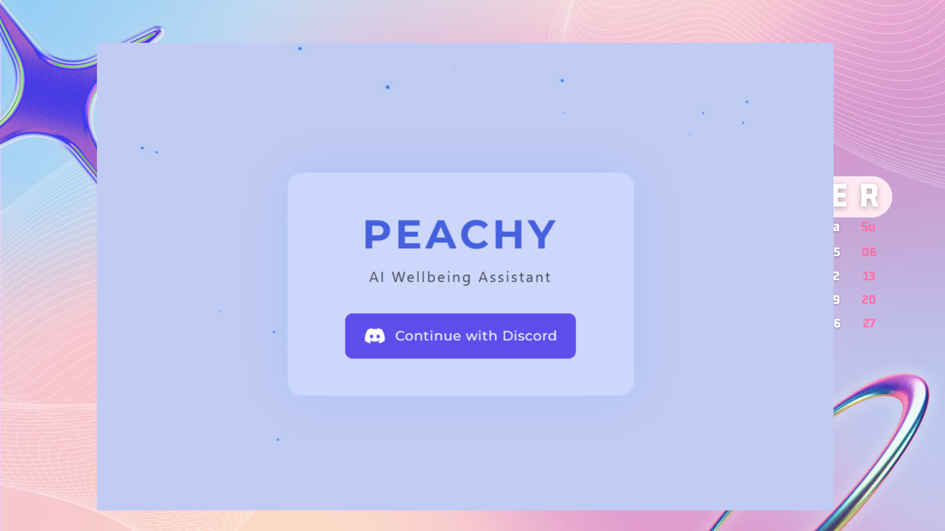 Peachy landing page